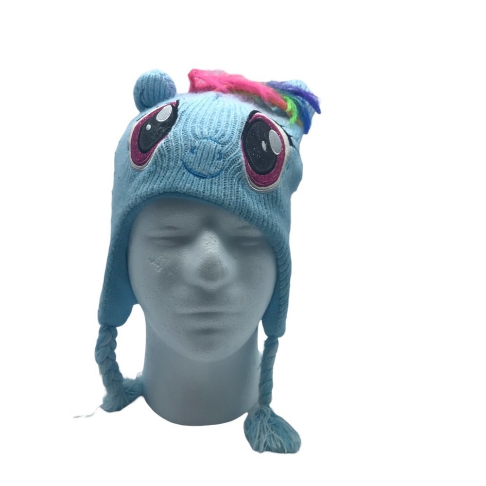 Hasbro My Little Pony Rainbow‎ Dash Peruvian Winter Hat Girls One Size